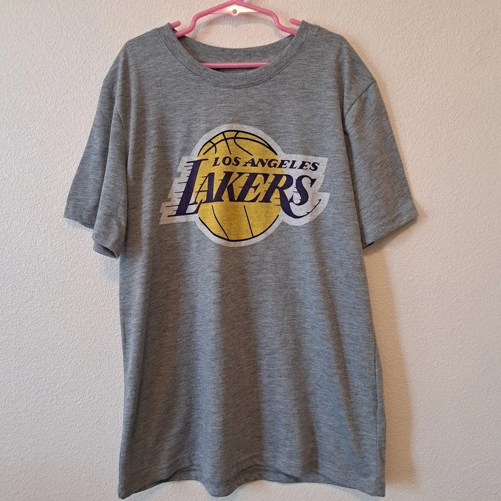 Nike Lakers Youth T-Shirt Bundle LeBron James 23 Purple Grey Kids Large 14-16